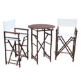 thumbnail image 3 of Zew Bamboo Espresso Pub Set With 2 Black High Director Chairs & Round Table, 3 of 5
