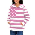thumbnail image 2 of DISNIMO American Flag Hoodies for Girls Pink Hoodie Sweatshirt for Kids Hooded Sweatshirts Boys 11-13 Pullover Hoodie Teen Girl Streetwear Hoodie Long Sleeve Independence Day Clothes for Kids, 2 of 7