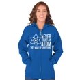 thumbnail image 4 of Never Trust An Atom Science Nerd Joke Unisex Fleece Graphic Zip Up Hoodie Brisco Brands 5X, 4 of 6