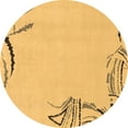 thumbnail image 1 of Ahgly Company Indoor Round Solid Brown Modern Area Rugs, 3' Round, 1 of 4