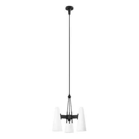 

Beacon 3-Light Pendant Light Opal Black