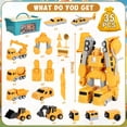 thumbnail image 2 of Robot de coche de ingeniería de transformación magnética de juguete con caja de almacenamiento, 2 of 6