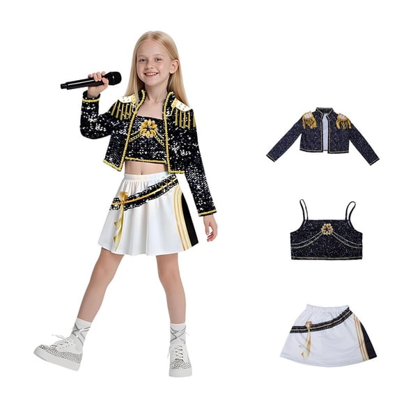 Disfraz de cazador de Halloween for niños grandes, Rumi, Mira, Zoey, cantantes, baile, escenario, juego de rol, trajes de cosplay for niños, 2026