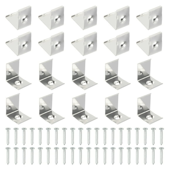 Uxcell LED Strip Clips, 30pcs Stainless Steel Mounting Brackets for 19mmx19mm LED Strip or V Aluminum Channel