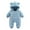 Sky Blue, variant on Zwiiyzr Baby Infant Long Sleeve Onesie Boy Girl Fluffy Jumpsuit Hooded Fleece Rompers Fall and Winter Warm Thick Outfits Holiday Birthday Gift Gray
