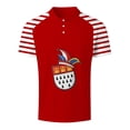 thumbnail image 3 of Adult Men Polo T Shirts Short Sleeve Button Polo Tees Basic Red Men TShirt, 3 of 3