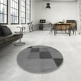 thumbnail image 3 of Ahgly Company Indoor Round Patterned Gray Wolf Gray Area Rugs, 3' Round, 3 of 6