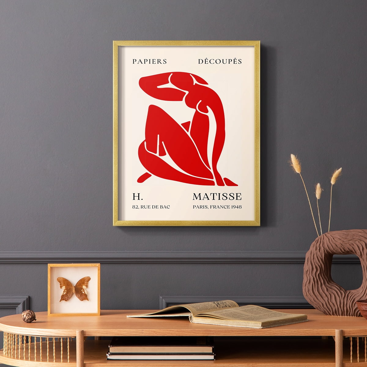 Matisse CLXVIII Framed Print in Gold Solid Wood 22 x 28 Framed Print