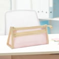 thumbnail image 4 of Bolsa para Bolígrafos con Cremallera, Estuche Transparente para Lápices, Organizador de Papelería, Estuche para Bolígrafos, Bolsa de Maquillaje, Bolsa , Rosado Macarena Estuche transparente para lápices., 4 of 7