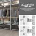 thumbnail image 2 of Shisuyan Cabinet Hardware Hinges Silver Rectangular 2Pcs 1.4X1.2In, 2 of 8