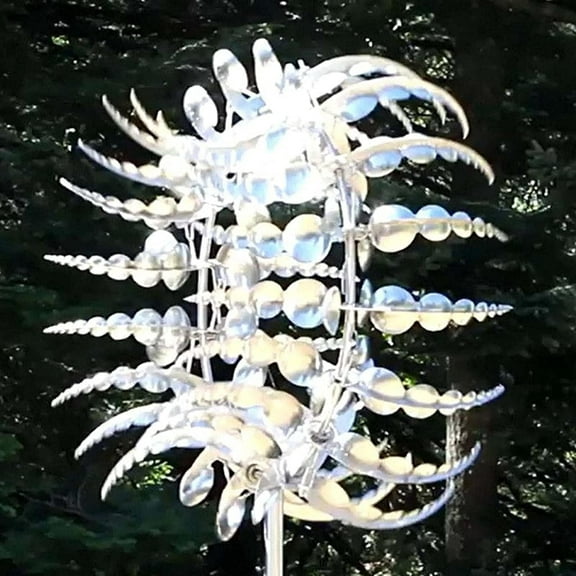 Unique and Magical Metal Windmill - 3D Wind Kinetic Sculpture - Wind Catchers Metal Outdoor Patio Decoration - Metal Wind Spinners Suitable for Outdoor Garden