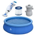 thumbnail image 1 of JLeisure 12 Ft x 30" Inflatable Pool w/ Filter Cartridge, Pump, & Vacuum, 1 of 11