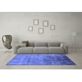 thumbnail image 3 of Ahgly Company Indoor Square Oriental Blue Industrial Area Rugs, 7' Square, 3 of 4