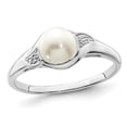 thumbnail image 1 of Bague Solitaire en Perles d'Eau Douce de Culture 6,5 mm en Argent Sterling, 1 of 4