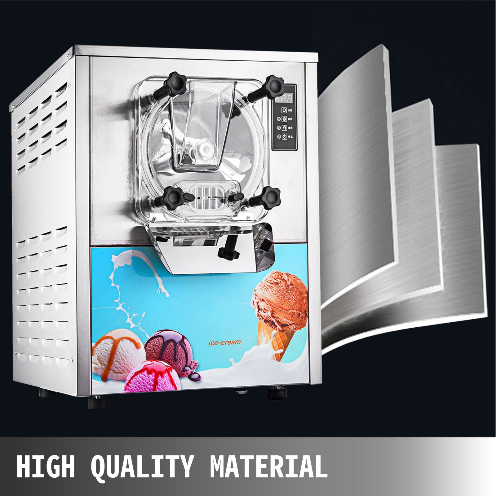 VEVOR Commercial Hard Ice Cream Machine Maker 20LH Capacity LED Display Silver in Nepal at NPR 166724 Rating 5