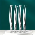 thumbnail image 5 of Set of Professional Stainless Steel Tweezers Featuring a Precise Banana Clip Design, Ideal for Removing Hair from Eyebrows, Nose, And Face, As Well As for Grooming Beards And Mustaches, 5 of 7