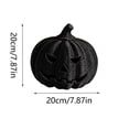 thumbnail image 6 of Hovilon Black Halloween Pumpkin Decoration, Wicker Texture Hollow Carved Scary Face Desktop Ornament, Solid Plastic Deformation-Resistant Shelf Mantel Entryway Party Table Festive Home Decor Gift, 6 of 6