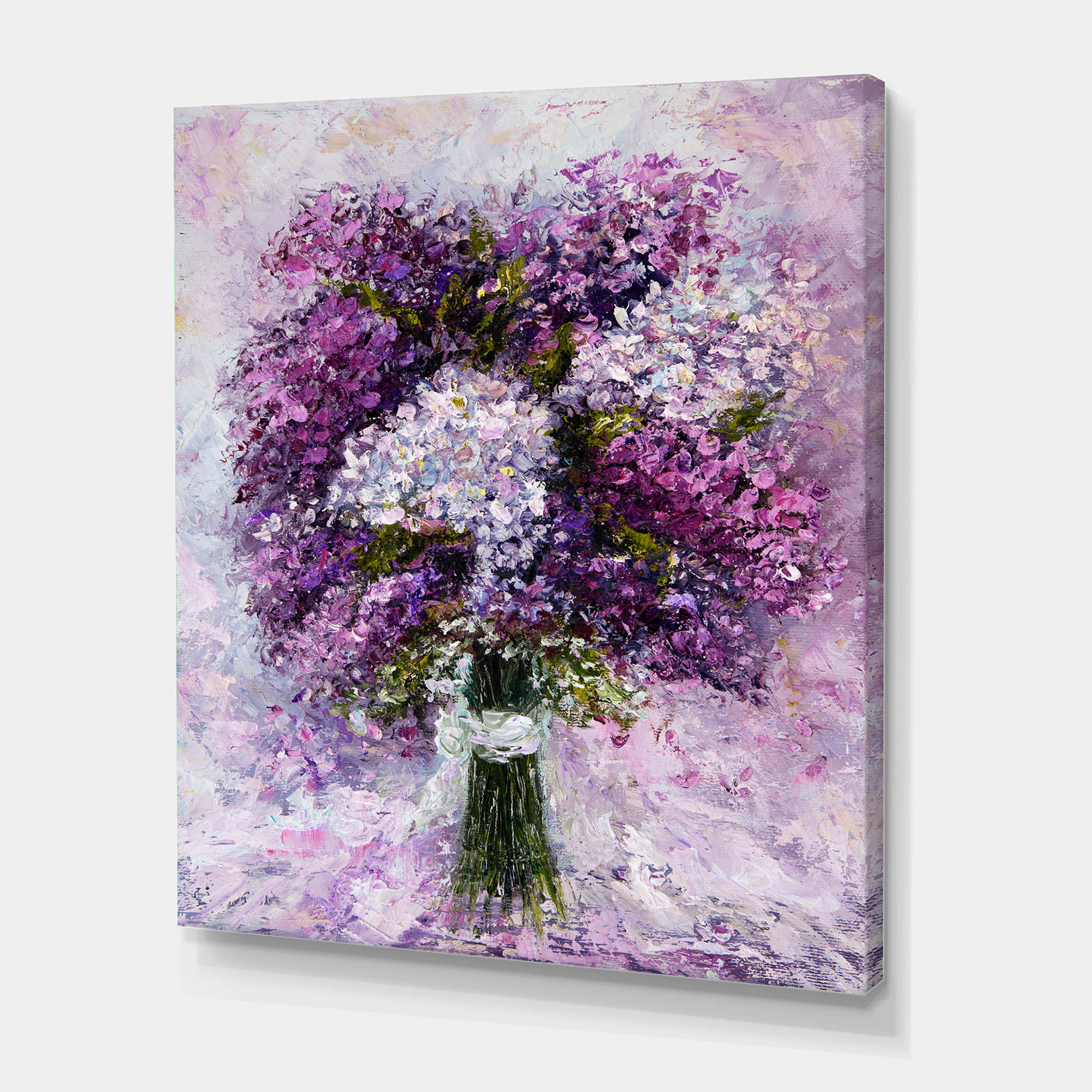 Designart ' Purple Hyacinth Flowers Bouquet ' Traditional Canvas Wall Art Print