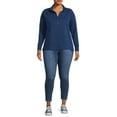 thumbnail image 2 of Terra & Sky Women's Plus Size Quarter-Zip Sweatshirt, 2 of 5
