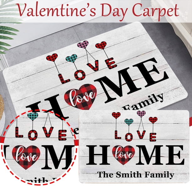 Fiudx Alfombras Felpudo De Bienvenida Para El Día De San Valentín, Alfombras Para El Hogar, Decoración, Alfombra Para Sala De Estar Ofertas Relámpago