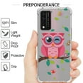 thumbnail image 3 of CoverON Phone Design For T-Mobile Revvl V+ 5G / Metro by TMobile Revvl V Plus Case, Clear Flexible Soft Rubber Slim TPU Cover, Owl, 3 of 8