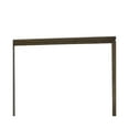 thumbnail image 3 of Rough Hewn Saw Textured Wooden Frame Mirror with Trim top, Brown and Silver- Saltoro Sherpi, 3 of 3