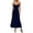 Dark Blue, variant on HXWCHs Hoodie Dress Bohemian Elegant Women's Summer Spaghetti Strap Square Neck Corset Midi Dress with Flowing Slit and Bustier Design Yellow XXL