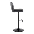 thumbnail image 5 of Henry Adjustable Barstool Set of 2 Swivel, Black Bar Stools, Bar Chairs, Swivel Bar Stools Set of 2 with Back, Bar Height Stools Set of 2 (Black Faux Leather), 5 of 6
