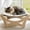 Natural Wood, variant on Elevated Cat Hammock Bed with Natural Sisal Scratching Mat, Removable Soft Cushion, and Wood Frame, 22" L x 17.7" W