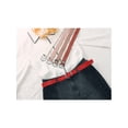 thumbnail image 6 of INSPIRE CHICWomen Faux Leather Belt, 1.0" Wide Casual Waist Belts with Silver Buckle for Jeans Pants Dresses 41.7x1.0" (LxW) Red, 6 of 6