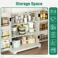 thumbnail image 5 of Blotout 72" Tall Modern Kitchen Pantry Cabinet with 12 Side Shelves, 6 Layers Pantry Storage Cabinet with 4 Wood Doors for Kitchen, Dining Room, Living Room, White, 5 of 8