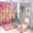 style-1011, variant on 4 Piece Bathroom Rug Set with Shower Curtain Bath Mat U-Shaped Floor Mat Toilet Lid Oval Rug Squared Colorful Abstract Waterproof Durable Bathroom Decor Shower Colorful Geometry Style