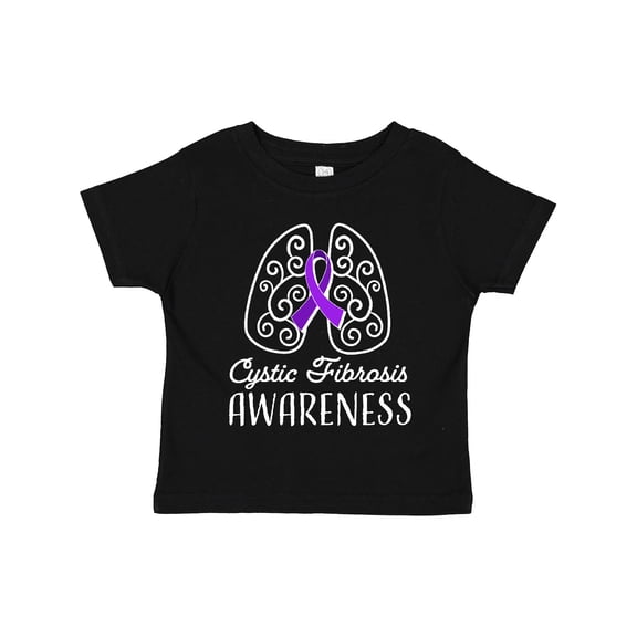 Inktastic Cystic Fibrosis Awareness with Ribbon and Lungs Boys or Girls Toddler T-Shirt