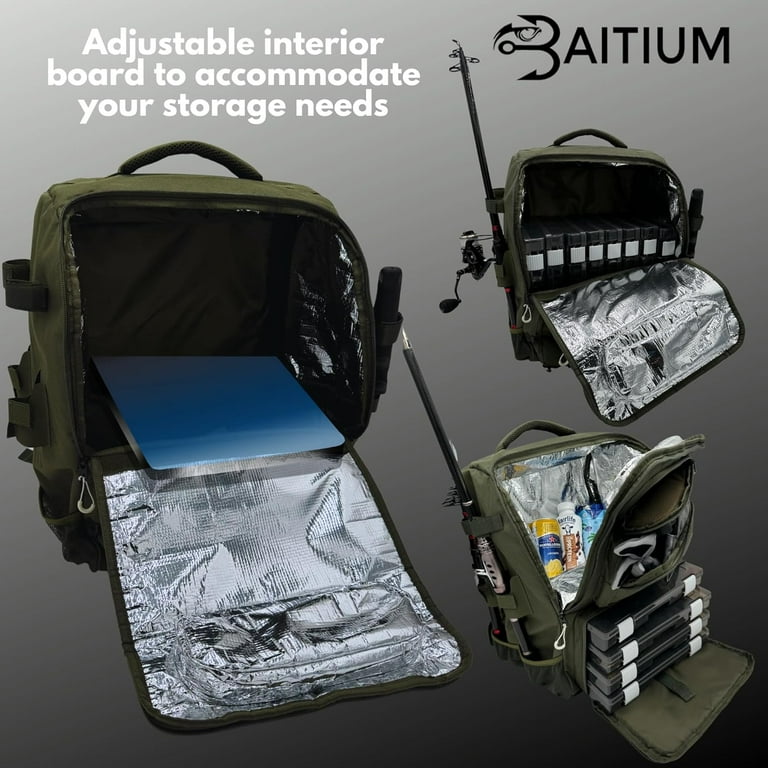 Fishing Backpack, Fishing Tackle Backpack With Rod Holders