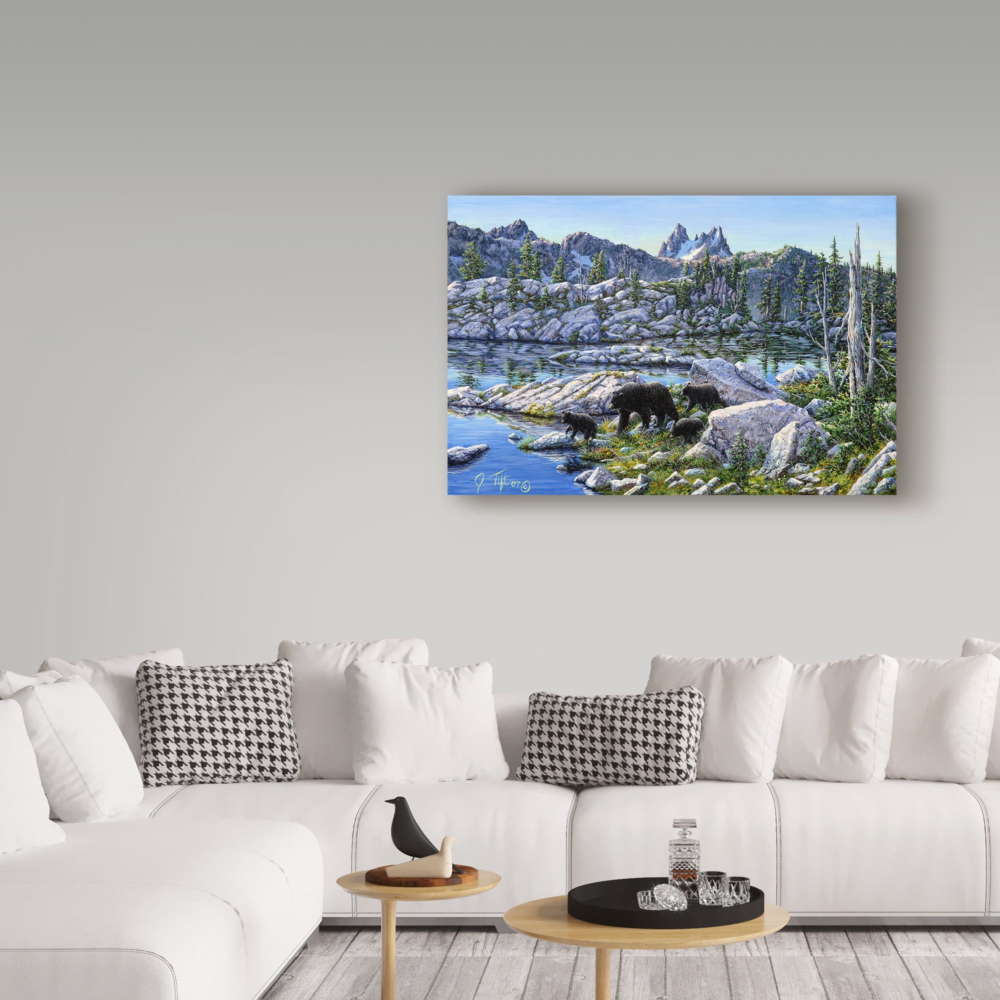 Trademark Fine Art 'Black Bear' Canvas Art by Jeff Tift