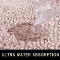 thumbnail image 3 of Juego de alfombras de baño Yimobra Luxury Shaggy, extra gruesas, rosa, 2 unidades, 3 of 7
