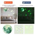 thumbnail image 1 of Decoración Calcomanías de pared que brillan en la oscuridad-3D Moon Boat pegatinas de arte extraíbles (verde) Tmvgtek Original, 1 of 9