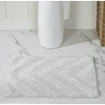 thumbnail image 3 of Better Trends 2 Piece Bathroom Rug Set 100% Cotton Extra Soft Tufted Bath Rug Water Absorbent Non-Slip Bath Mat Machine Washable (White) Hugo Collection, 3 of 6