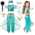 thumbnail image 2 of Disfraz de princesa Disney para niña, lámpara mágica de Jasmine Aladdín, ropa de fiesta de Carnaval y Halloween, Vestidos para niños pequeños, Cosplay de cumpleaños, 2 of 5