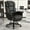 Black, variant on Ninecer Tall Ergonomic Reclining High Back Executive Office Chair with Footrest, PU Leather, 400lbs Capacity, Black