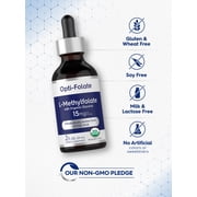 L Methylfolate Drops 15mg | 2 Fl Oz | with Organic Glycerin | Mixed Berry Flavor | by Carlyle