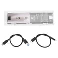thumbnail image 1 of Caja disco duro SSD transparente M.2 PCI-E NVME M Clave B +M USB3.1 Tipo C, 1 of 9
