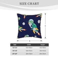thumbnail image 4 of Kll Astronaut Dinosaur And Space Decorative Throw Pillow Covers Velvet Soft For Couch Sofa Bedroom Living Room Outdoor -16"X16", 4 of 8