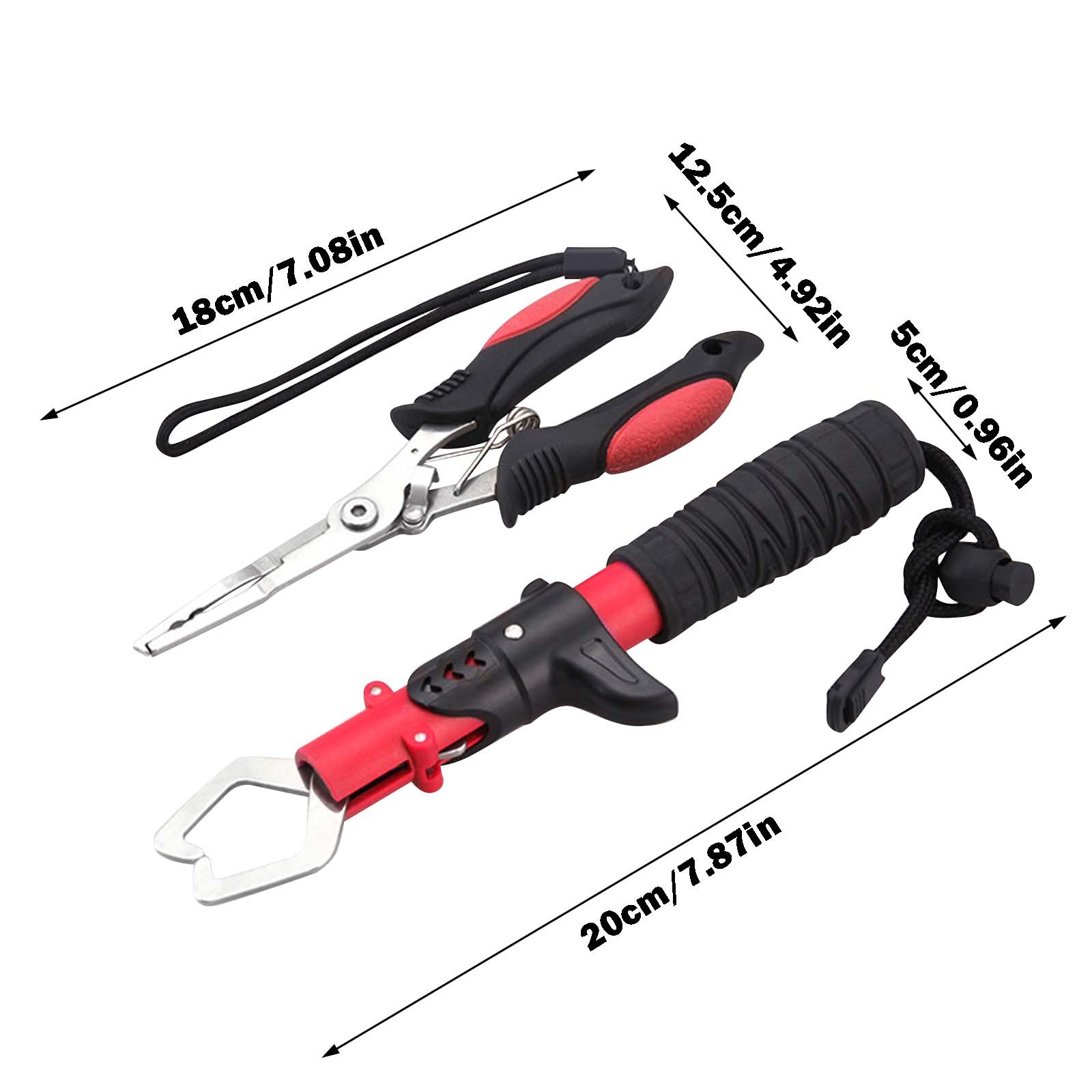 ZAROYEAX Fishing Tool Kit Stainless Steel Fishing Pliers Fish Lip Hook ...