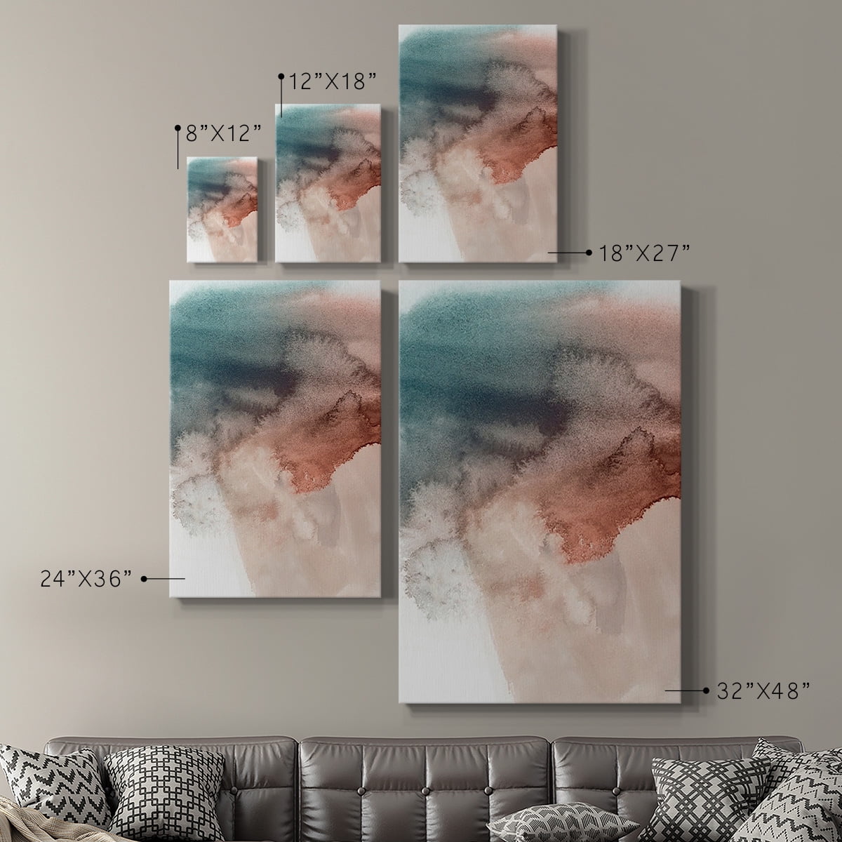 Red Ochre Abstract III Premium Gallery Wrapped Canvas - Ready to Hang