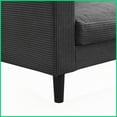 thumbnail image 5 of Modern Linen Convertible Loveseat Sofa Bed - Dark Grey Small Space Sleeper Couch for Living Room Bedroom, 5 of 21