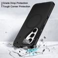 thumbnail image 4 of I-HONVA For Samsung Galaxy S26 Case,Magnetic 3-Layer Military Grade Drop Protection Anti-Slip Rugged Shockproof Dustproof Protection Phone Case,Black, 4 of 7