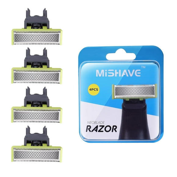 Compatible with Philips One Blade Replacement Blade Compatible with Oneblade Replacement Blades Suitable Spare for QP14xx,QP25xx,QP26xx,QP27xx,QP28xx,QP65xx,QP66xx,4Pack