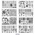 thumbnail image 1 of 10Pcs/Set Nail Stamping Plates with Silicone Clear Stamper Scraper Flowers Geometry Printing for Nail Art, 1 of 8