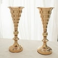 thumbnail image 6 of Efavormart 2 Pack | 15.5" Tall Gold Trumpet Vase | Metal Flower Vase Wedding Centerpieces, 6 of 8